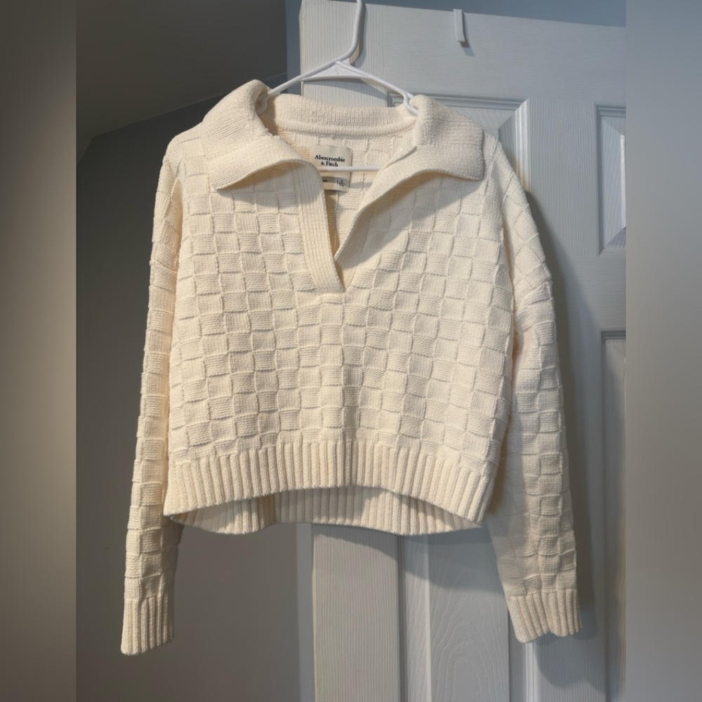 Abercrombie & Fitch Checkerboard Collared Sweater